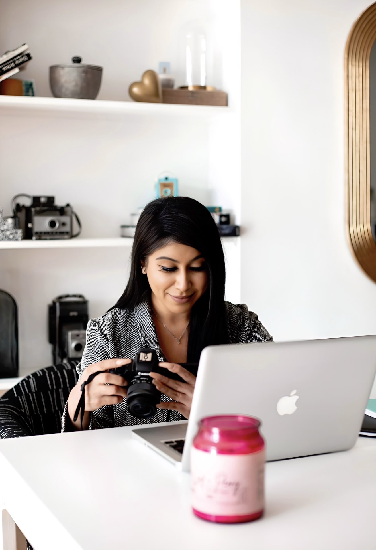 Carmen Gonzalez with camera